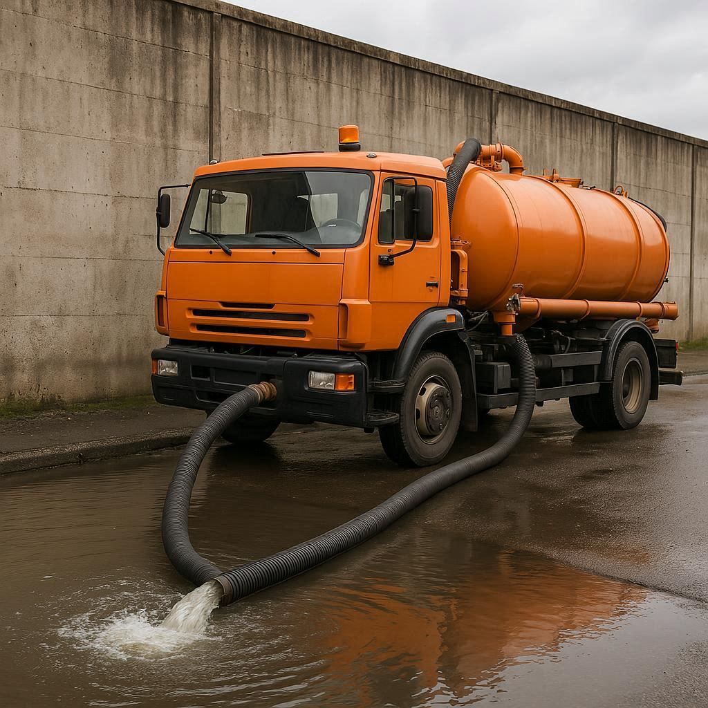 Откачка воды в Сланцах